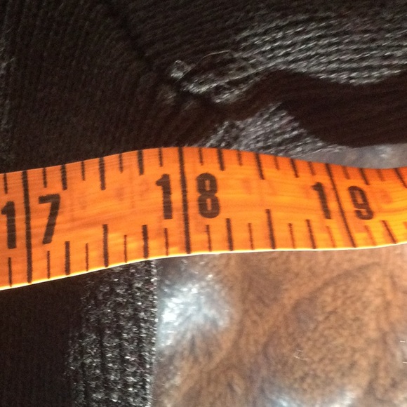 Black Knit Sweater With Bling Buttons and Silver Tips on collar by Von Saken - Picture 6 of 11